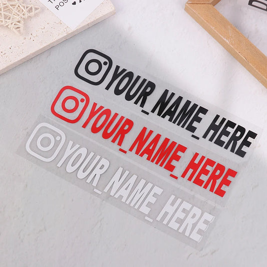Autocolant auto nou cu nume de utilizator, personalizat