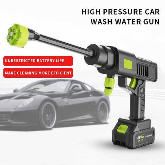 Mașină de spălat auto wireless, uz casnic, pistol cu apă de înaltă presiune, instrument de curățare, reîncărcabilă, baterie litiu de mare putere, impuls puternic