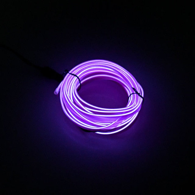 5m car interior accessories atmosphere lamp colorful cold light line with USB DIY Decorative Dash board Console Door LED Light