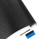 LZLRUN 3D Carbon Fiber Vinyl Wrap - Outdoor Rated for Automotive Use - 12 inches x 60 inches Contain Knife and Hand Tool (Black)