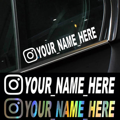 Autocolant auto nou cu nume de utilizator, personalizat