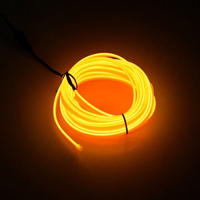 5m car interior accessories atmosphere lamp colorful cold light line with USB DIY Decorative Dash board Console Door LED Light