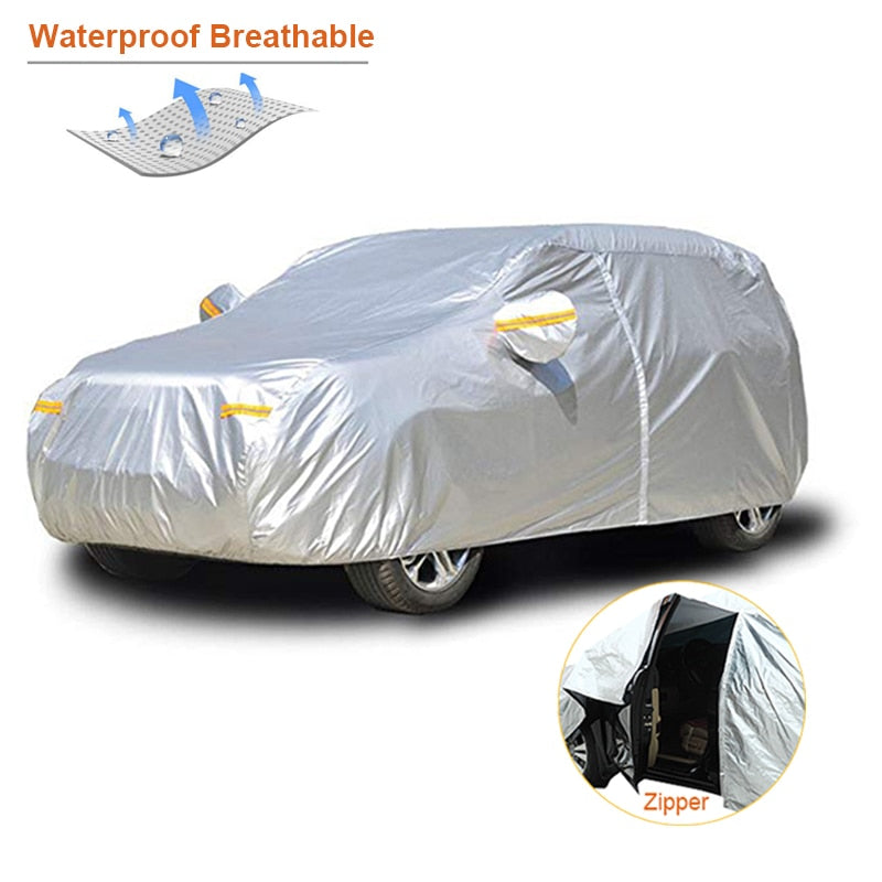 Huse auto impermeabile Kayme, husă de protecție solară pentru exterior, reflector auto, praf, ploaie, zăpadă, protecție SUV, sedan, hatchback, completă