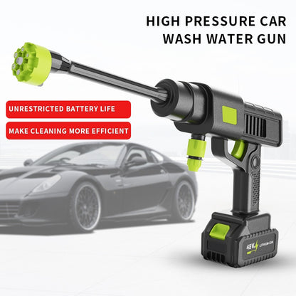 Mașină de spălat auto wireless, uz casnic, pistol cu apă de înaltă presiune, instrument de curățare, reîncărcabilă, baterie litiu de mare putere, impuls puternic