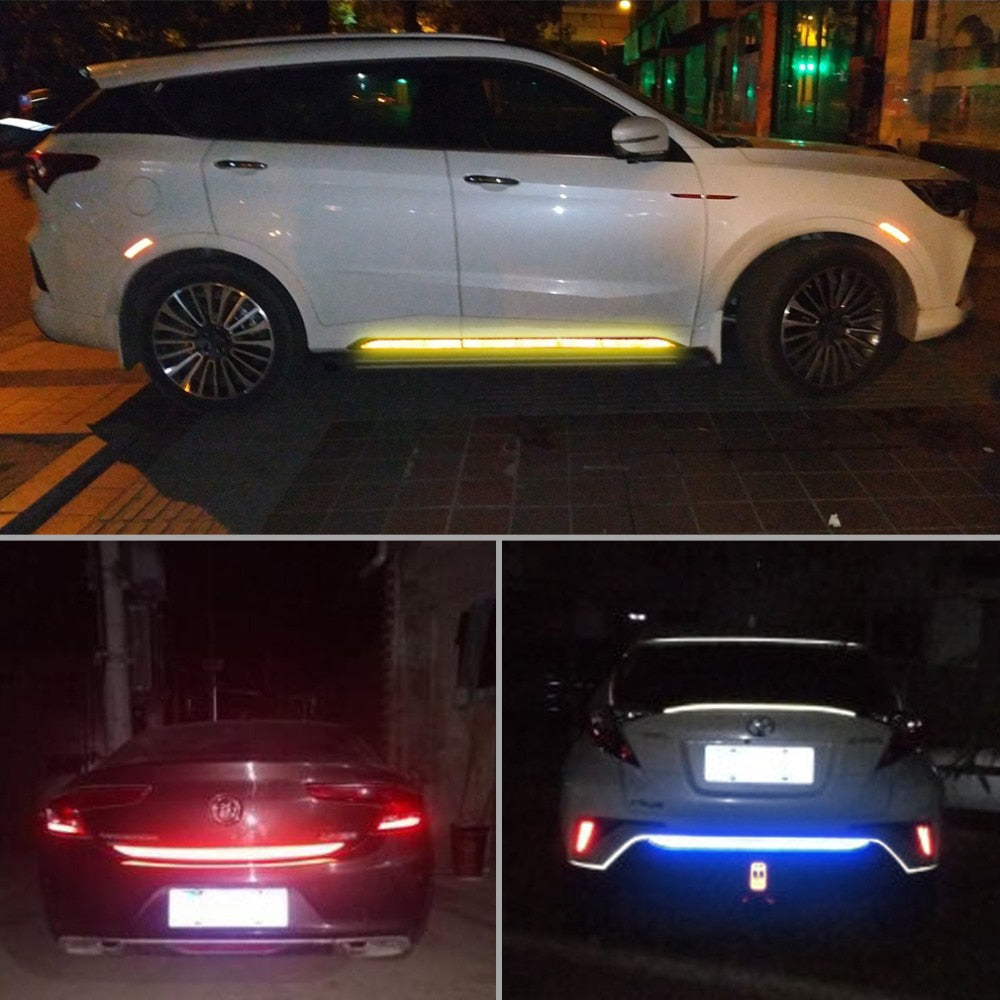 5 buc/set auto reflectorizant reflectorizant autocolant 91 * 4 caroserie portbagaj exterior accesorii auto bandă reflectorizantă reflex avertisment exterior